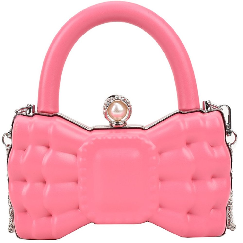 Barbie Pink Mini Crossbody 💖 Pearl Chain Designer Bag ✨